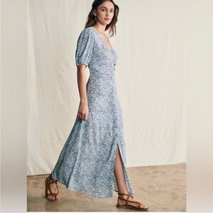 Faherty Puff Sleeve Maxi Dress, NWT